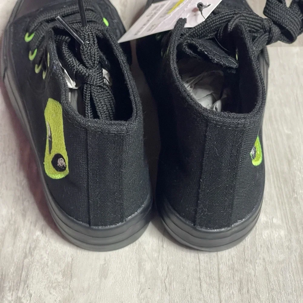 High Top‎ Shoe Youth Sneaker (Black/green Size 13